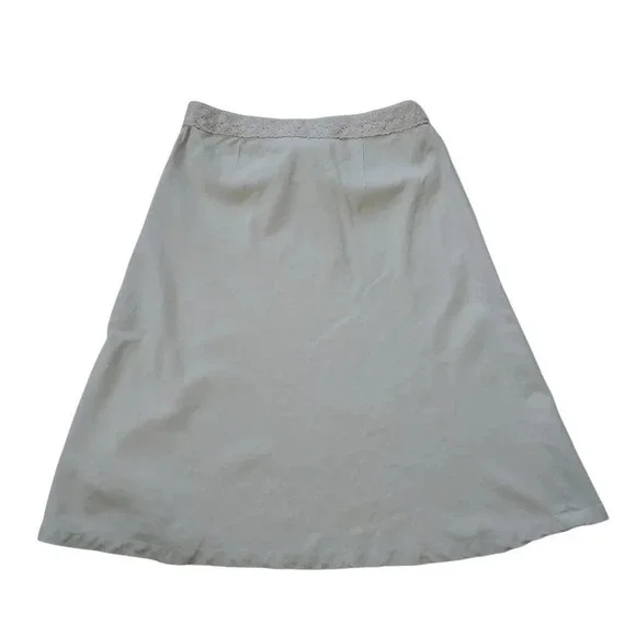 Vero Moda Linen Midi  Skirt, Lace, Bow, 36 (L) - Picture 5 of 7